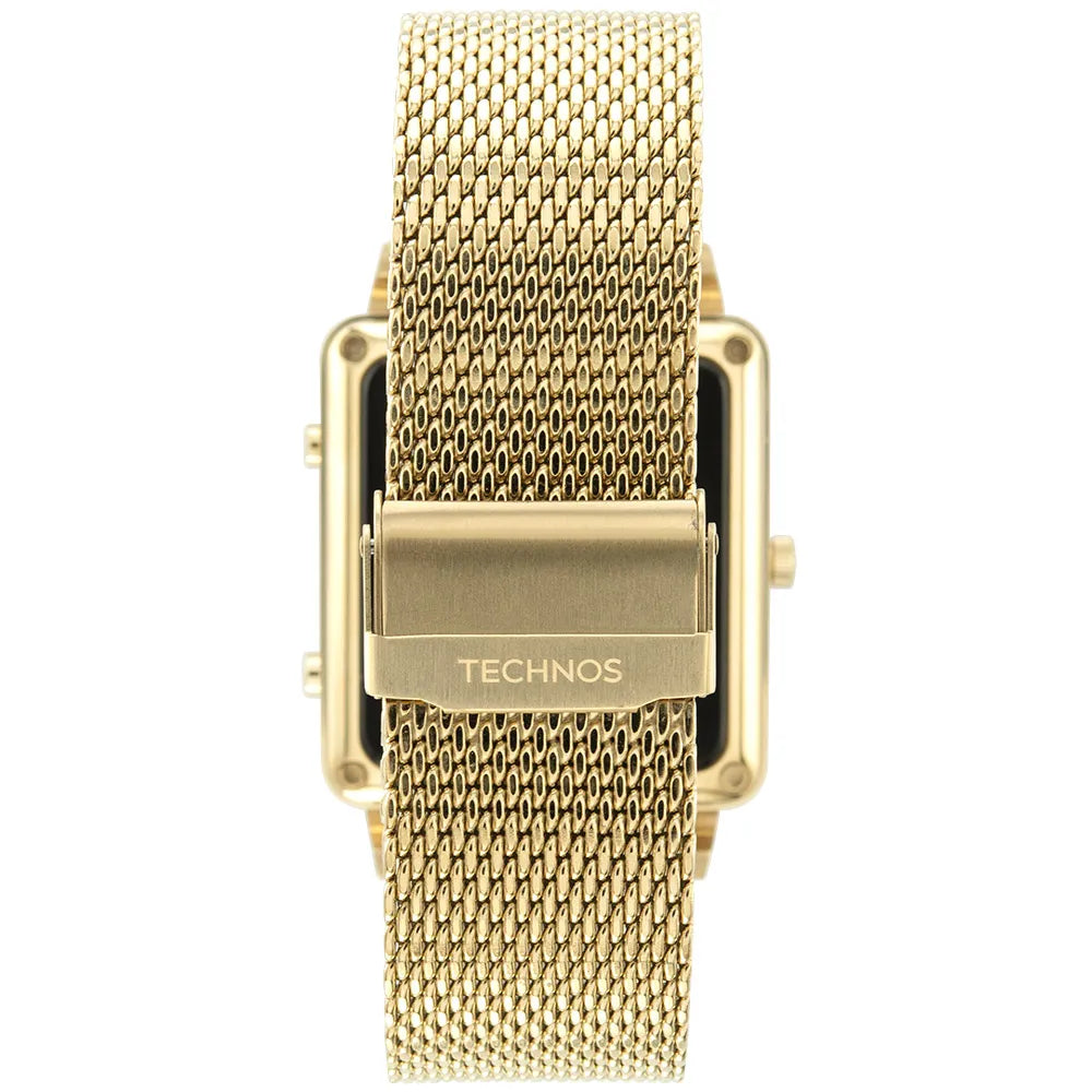 Relógio Technos Masculino Curvas Digiana Dourado