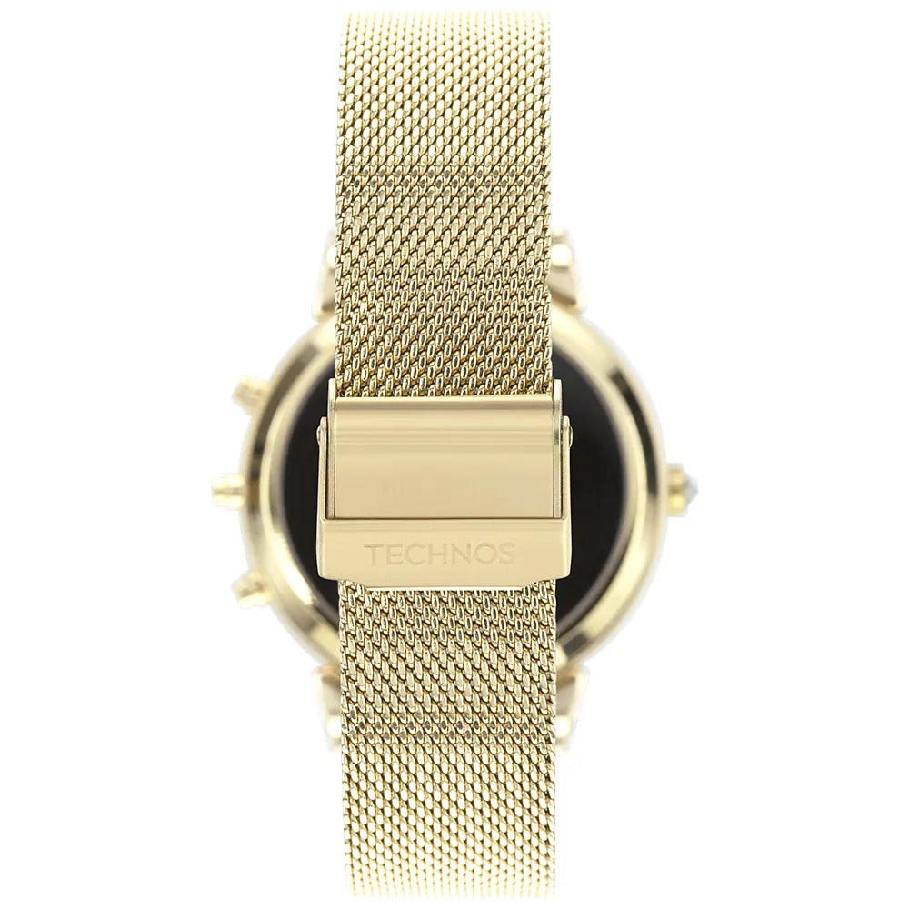 Relógio Technos Feminino Curvas Digital Dourado