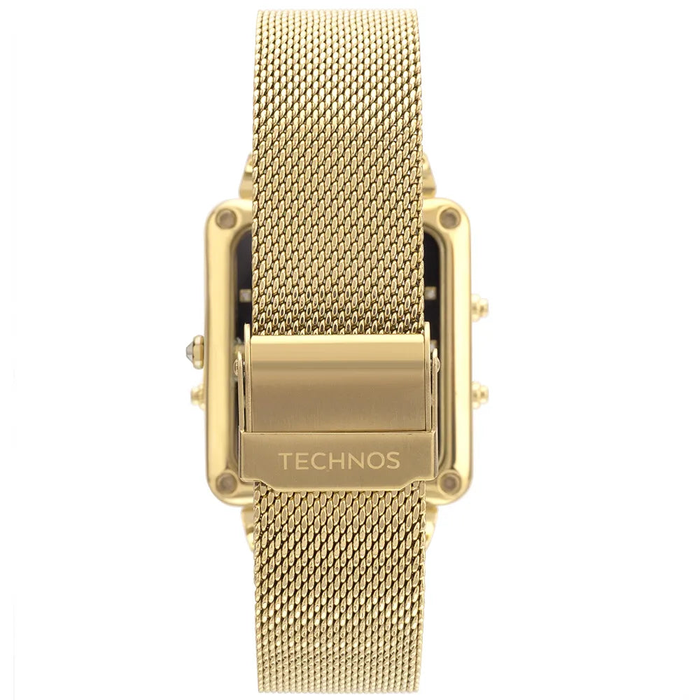 Relógio Technos Feminino Curvas Dourado