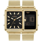 Relógio Technos Masculino Curvas Digiana Dourado
