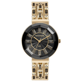 Relógio Technos Feminino Crystal Dourado