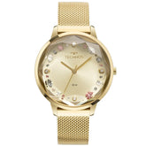 Relógio Technos Feminino Crystal Dourado