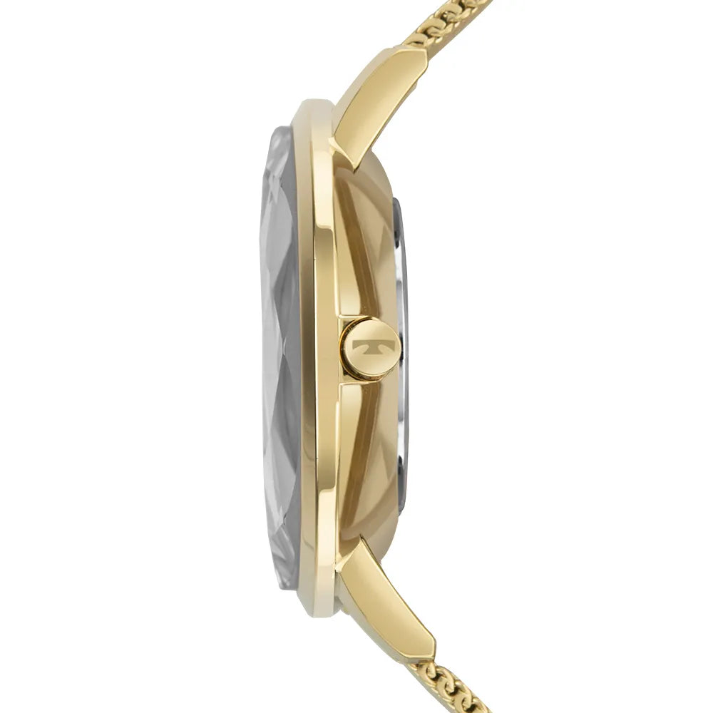 Relógio Technos Feminino Crystal Dourado
