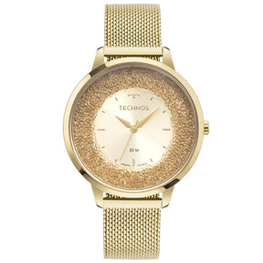 Relógio Technos Feminino Crystal Dourado