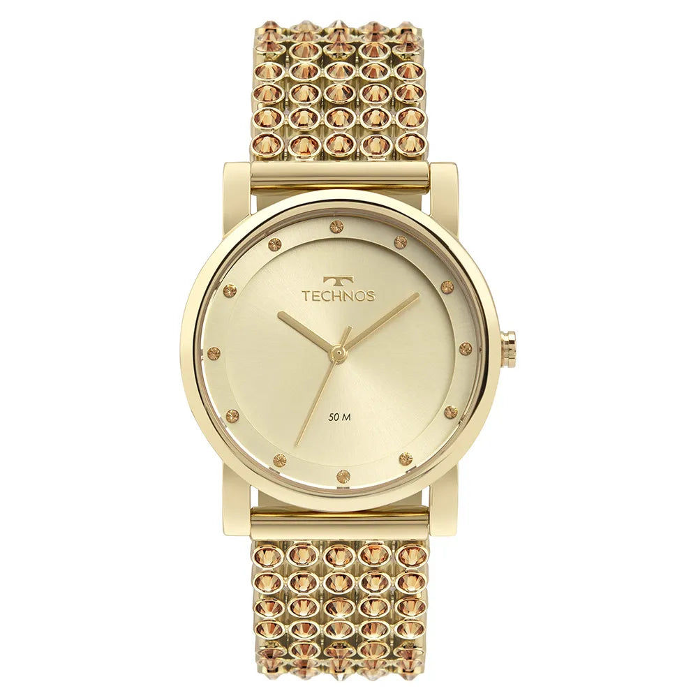 Relógio Technos Feminino Crystal Bicolor