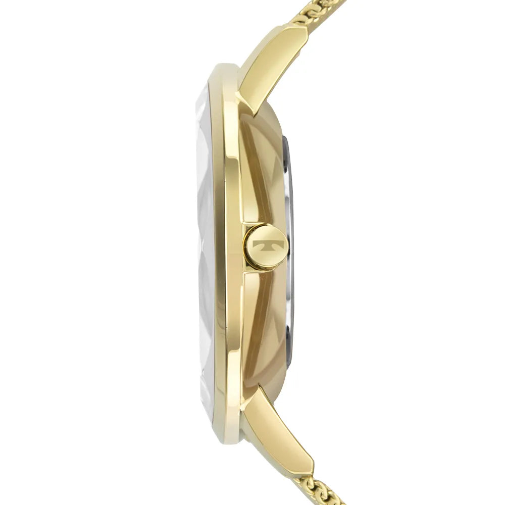 Relógio Technos Feminino Crystal Dourado