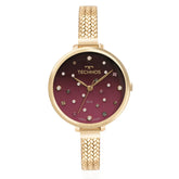 Relógio Technos Feminino Crystal Dourado