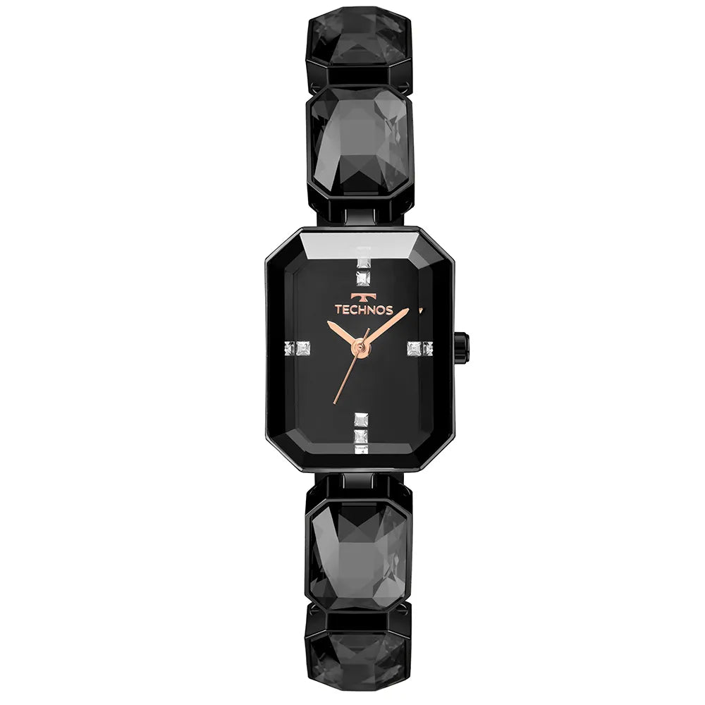 Relógio Technos Feminino Crystal Preto