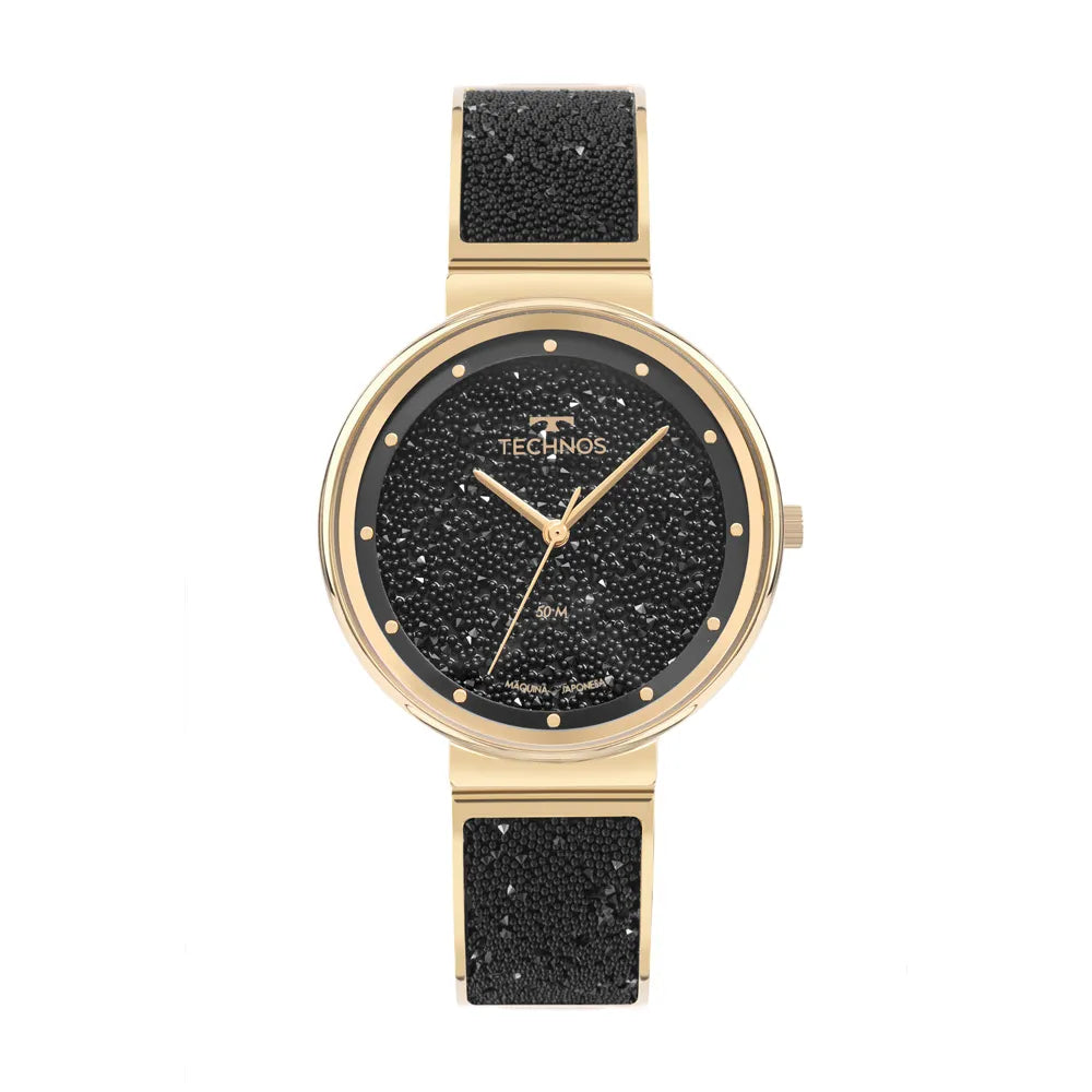 Relógio Technos Feminino Crystal Dourado