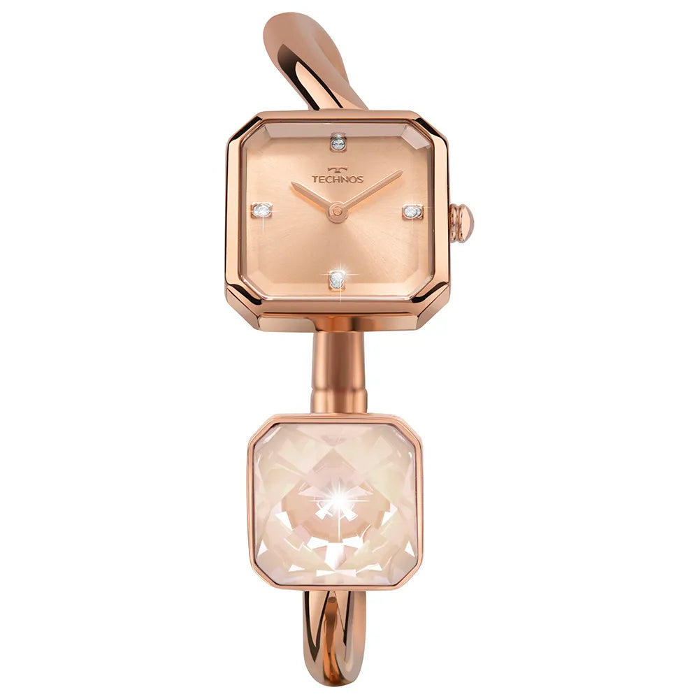 Relógio Technos Feminino Crystal Rosé