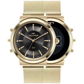 Relógio Technos Feminino Curvas Digital Dourado