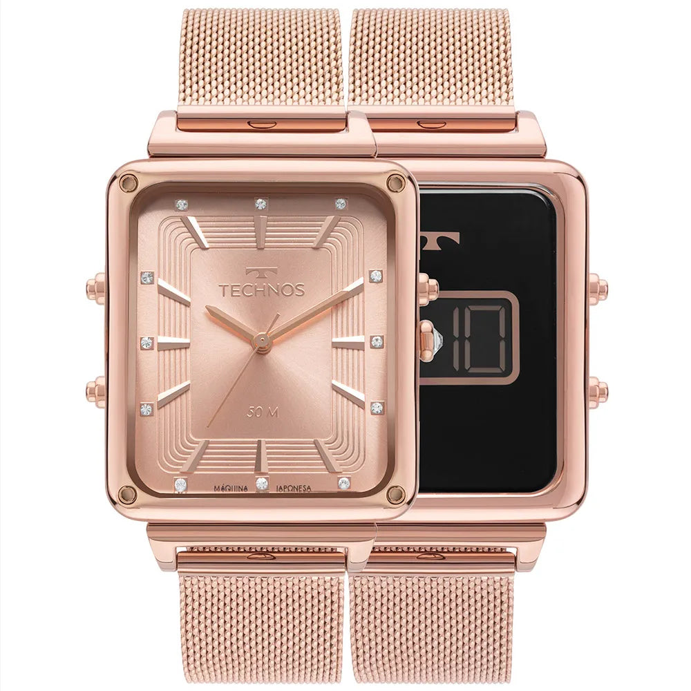 Relógio Technos Feminino Curvas Rosé