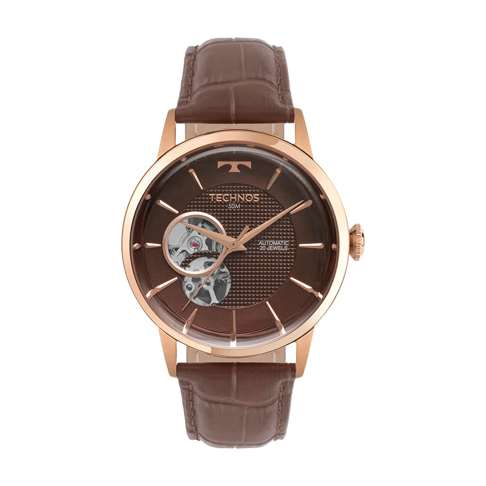 Relógio Technos Masculino Automatico Rosé
