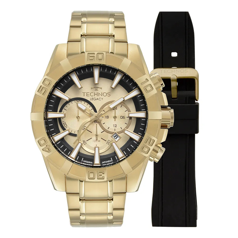 Relógio Technos Masculino Legacy Dourado