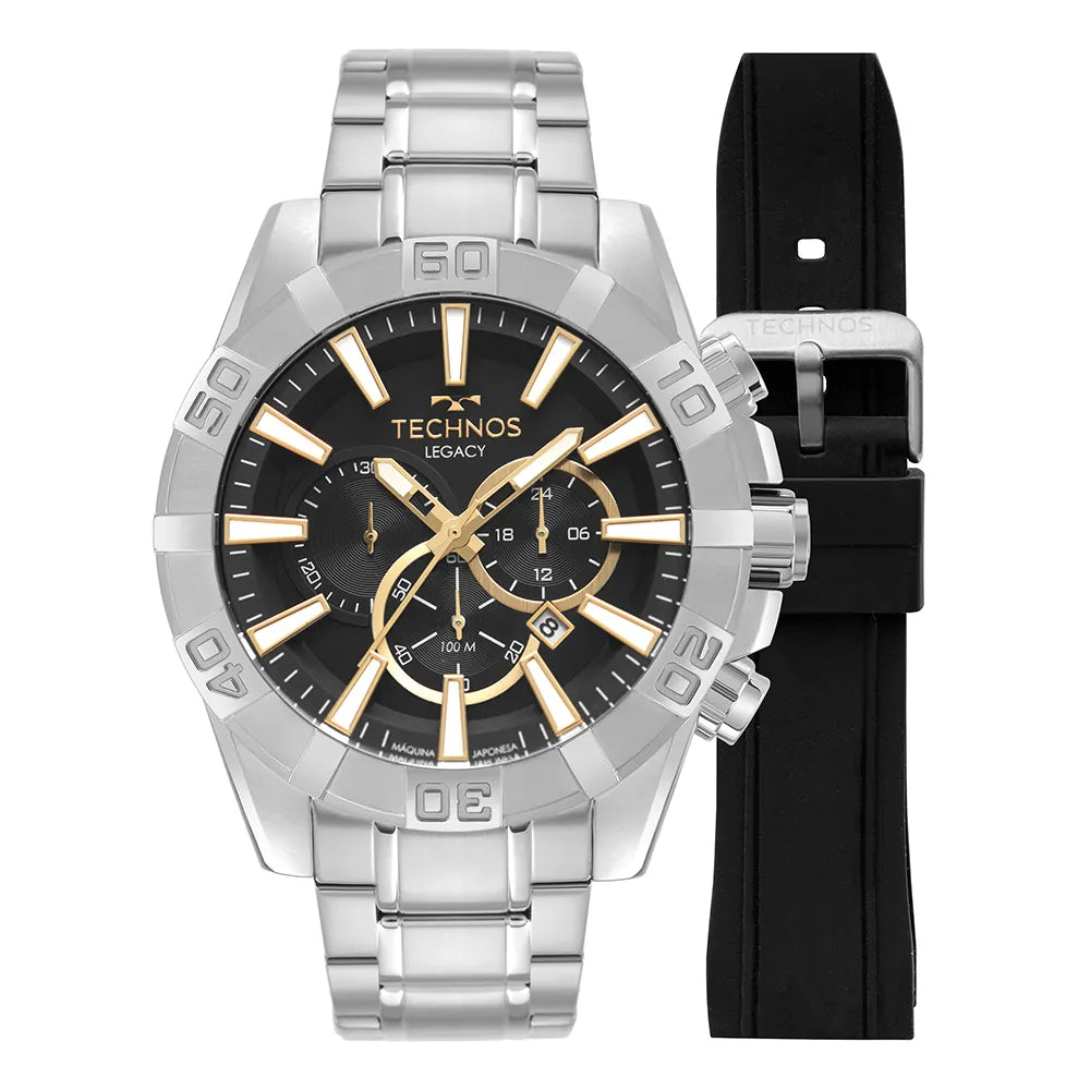 Relógio Technos Masculino Legacy Prata