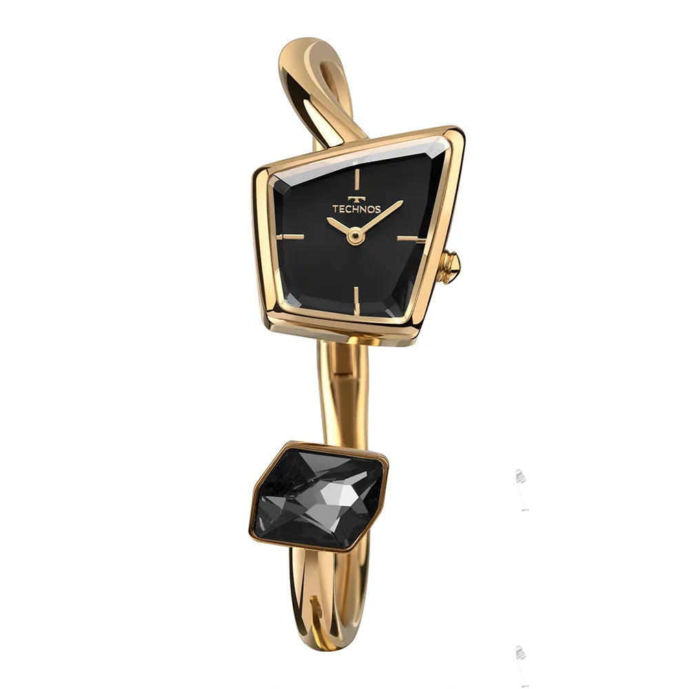 Relógio Technos Feminino Crystal Dourado